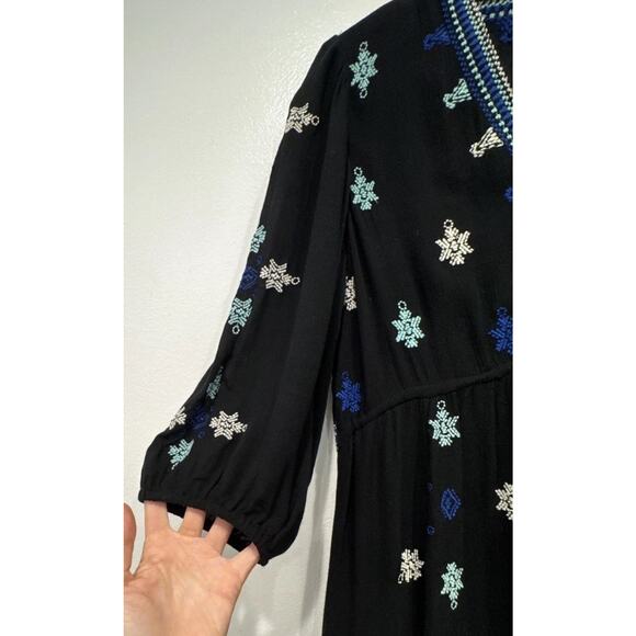 Free People Star Gazer Embroidered Dress Womens Size Small V Neck Boho Cover Up - Picture 5 of 10